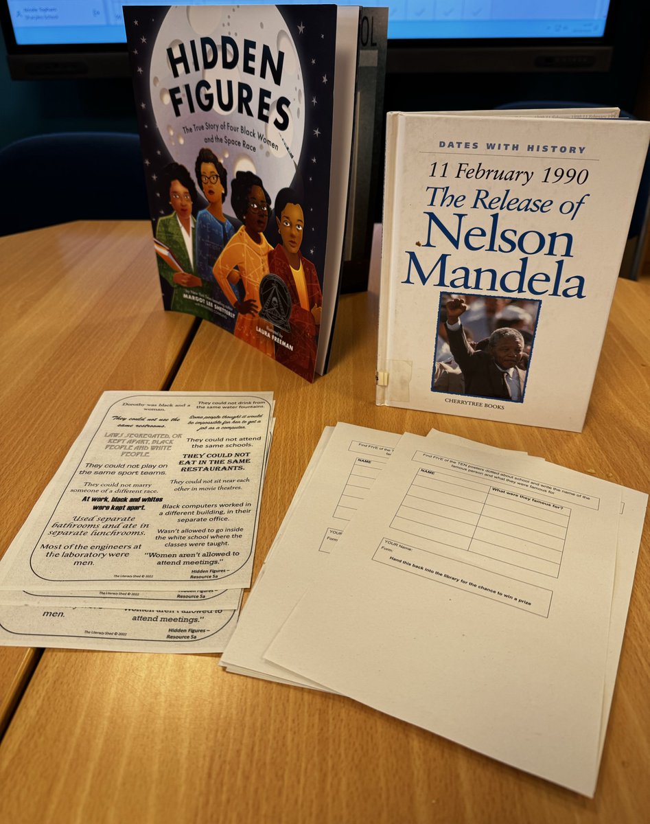 SharplesLibrary's tweet image. Tuesday was Black Voices Book Club! Mrs Topham and book club members explored key black figures and the hardships that black women in STEM endured! @SharplesSchool @SharplesEnglish
