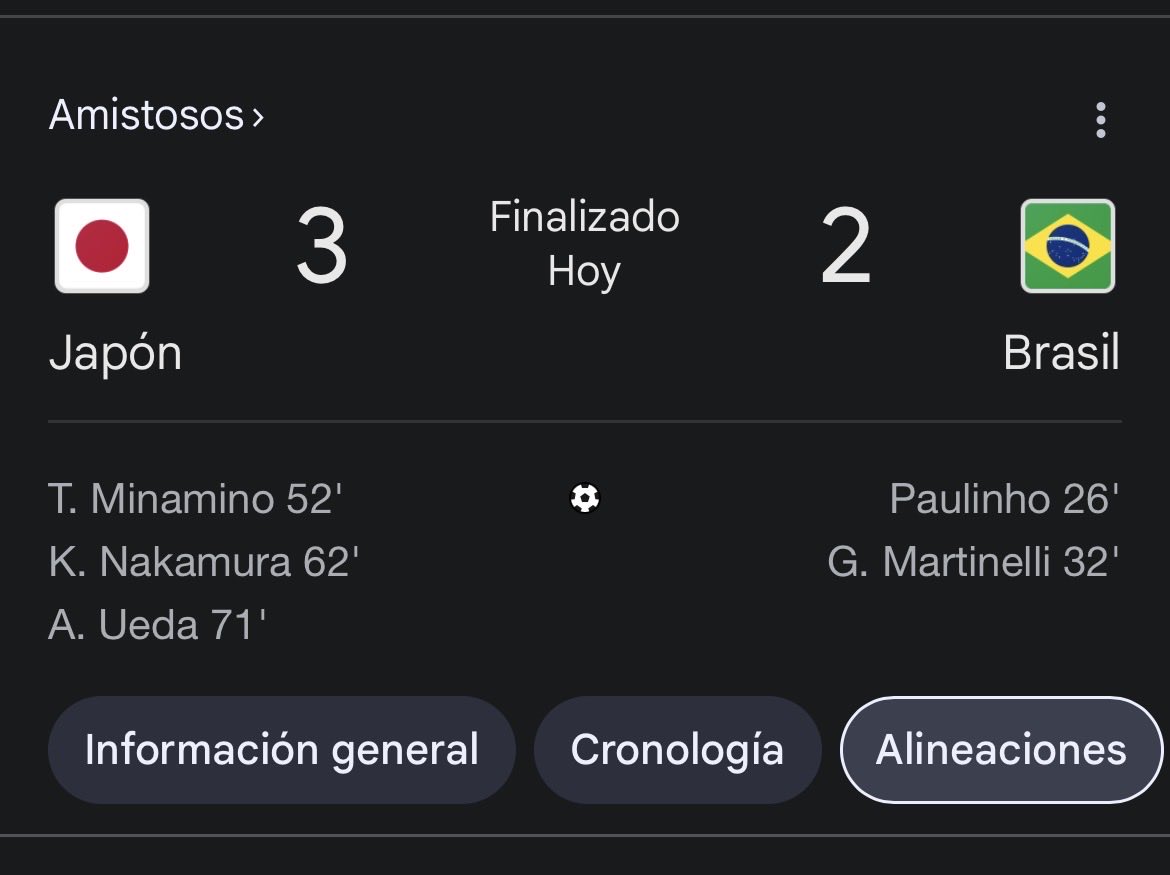 Que a Brasil le acaban de remontar un 2 -0 que cojones es?