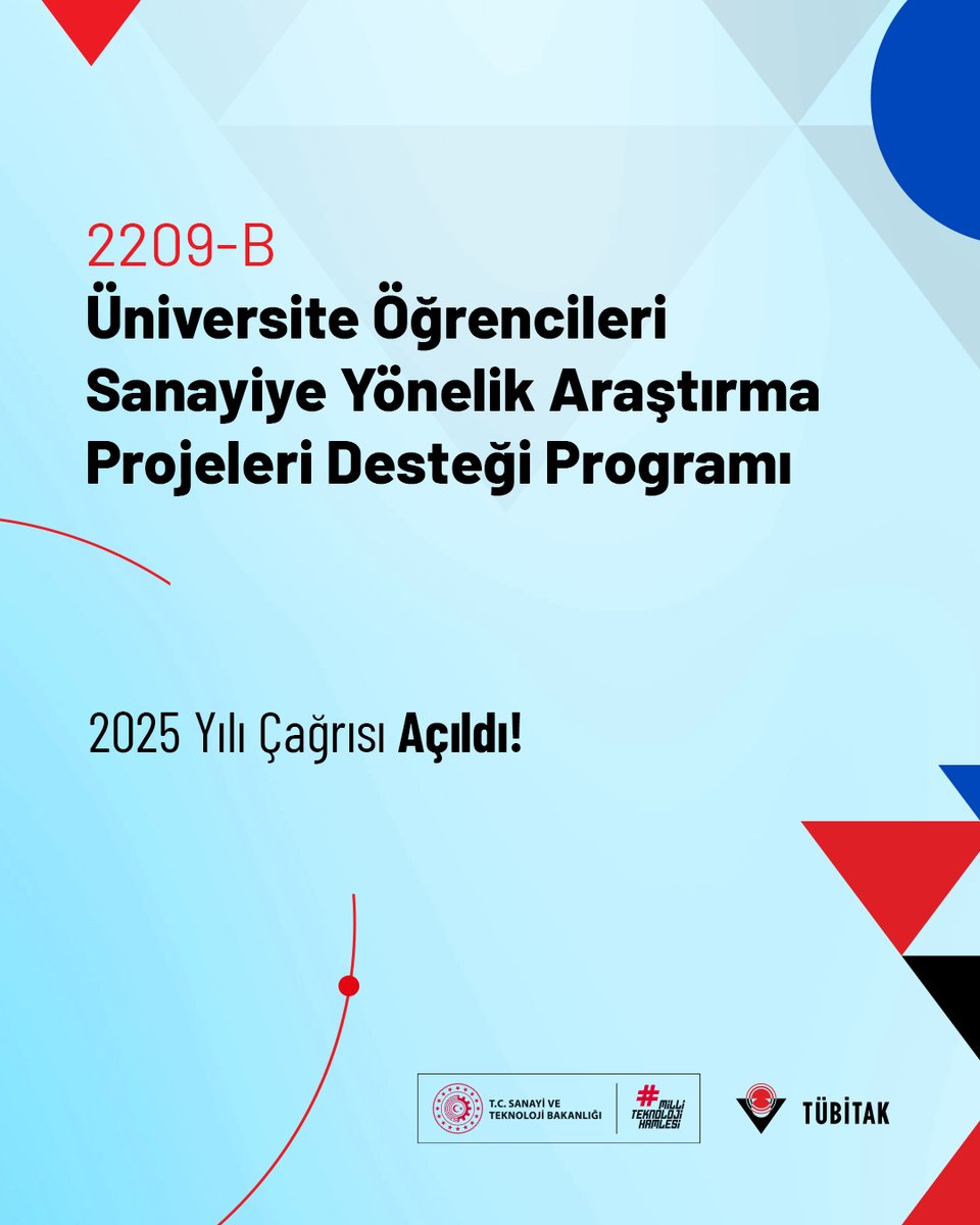 📢 2209-A ve 2209-B Üniversite Öğrencileri Arş. Projeleri Des. Programları 2025 Yılı Çağrısı açıldı!
Ünv. öğrencilerine araştırma ve proje yönetimi deneyimi kazandırmaya yönelik çağrılara başvuru desteği için ofisimize ☕️ <a href="/kalitto_hku/">Kalyoncu İnovasyon ve Teknoloji Transfer Ofisi</a> bekleriz.
Son başv.: 1⃣2⃣ Kasım 2⃣0⃣2⃣5⃣
