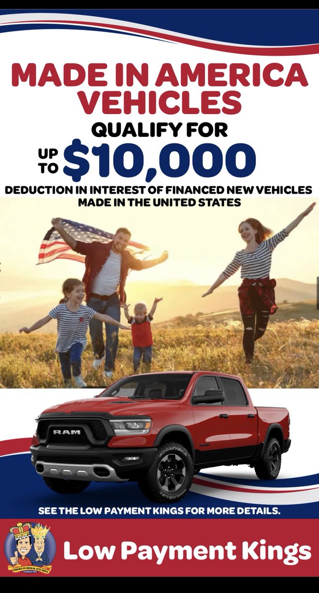 Beginning in 2025, you can qualify to deduct up to $10K annually in auto loan interest when you buy a new, U.S.-assembled vehicle.
Eligibility details at: posnerparkchrysler.com/lower-your-pay…