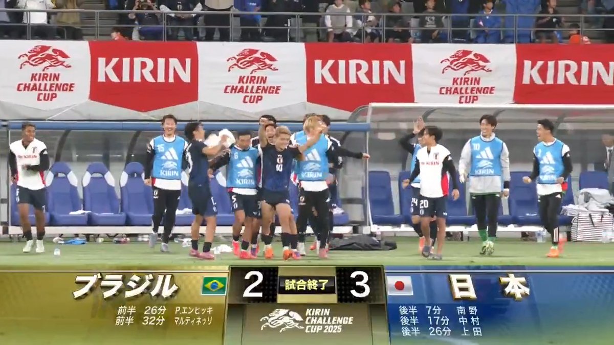 サッカー日本代表 キリンチャレンジカップ ブラジル戦