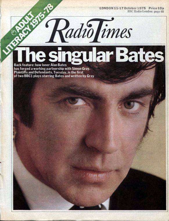 Mark Braxton π (@braxm) on Twitter photo Alan Bates starred in the Play for Today, Plaintiffs and Defendants by Simon Gray, #OTD 50 years ago, and was photographed by John Timbers for the cover of <a href="/RadioTimes/">Radio Times</a>. Alan Bates starred in the Play for Today, Plaintiffs and Defendants by Simon Gray, #OTD 50 years ago, and was photographed by John Timbers for the cover of <a href="/RadioTimes/">Radio Times</a>.