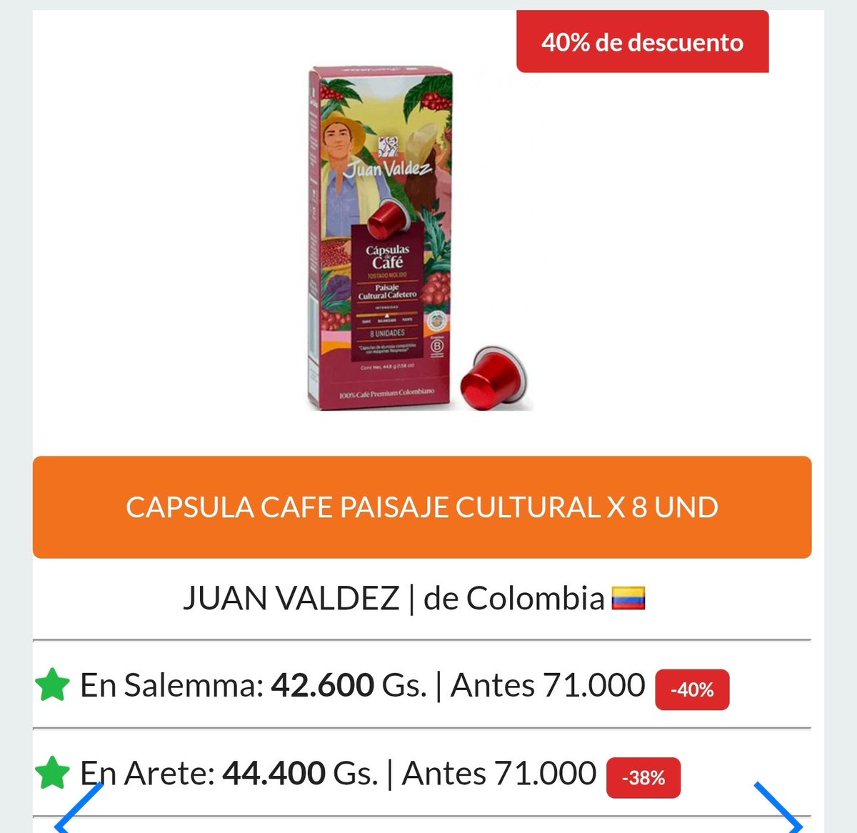 Café Juan Valdez -40%
comprador.digital/ofertas