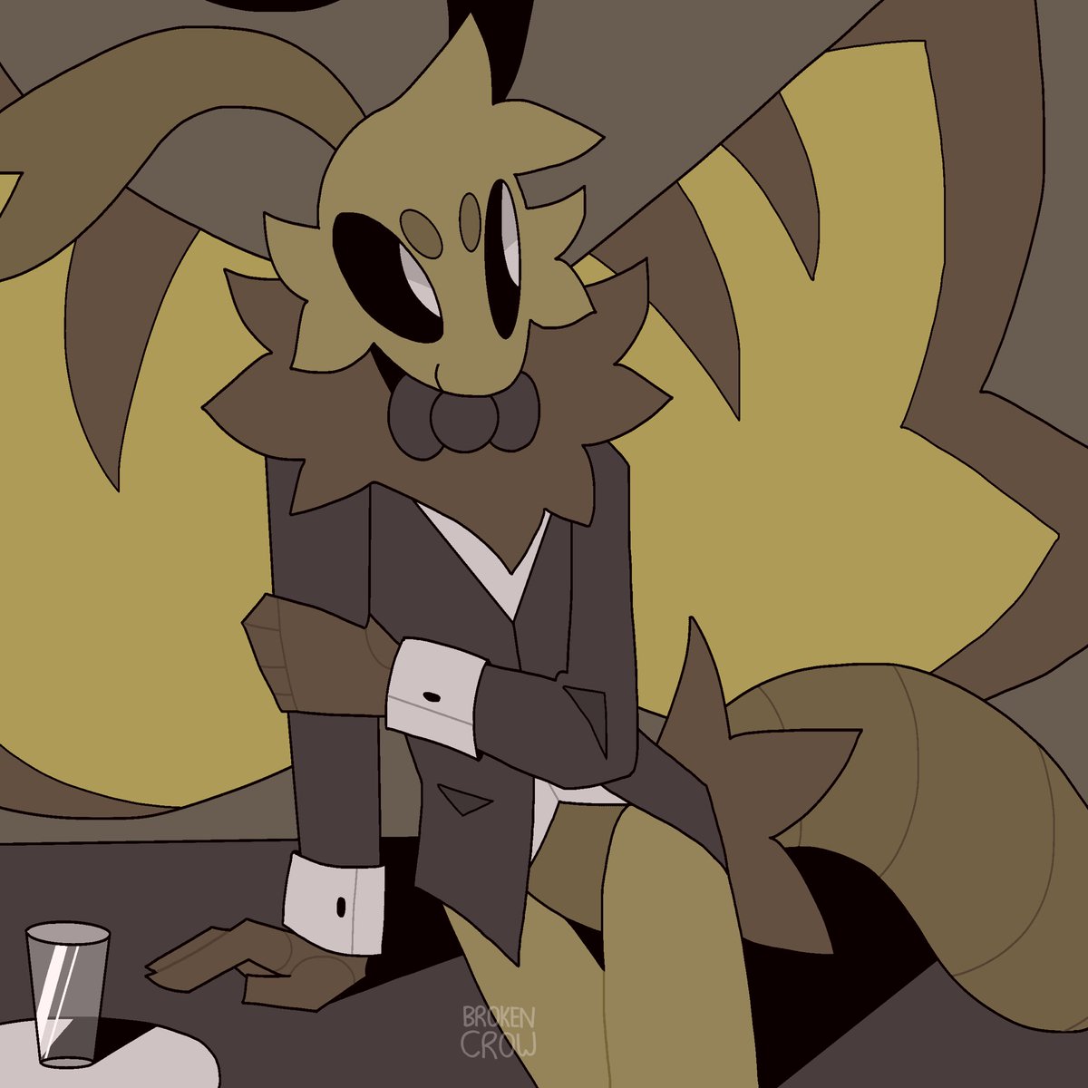 Heyy, who ordered the cute moth waiter? #bugoc #bugtwt #brokencroww