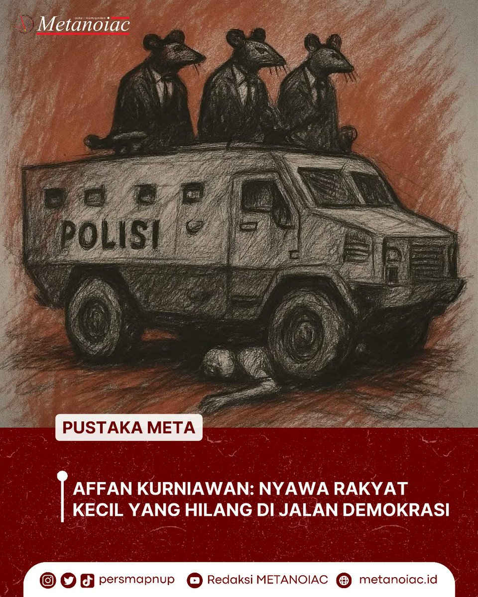 Namun takdir berkata lain, tubuhnya tergeletak tak berdaya, menjadi simbol betapa rapuhnya nyawa di hadapan kekerasan aparat.

Baca dengan klik tautan di bio kami!

Salam PERSMA!
Salam Perubahan!

instagram:<a href="/persmapnup/">METANOIAC</a>

#TorehanTintaPergerakan