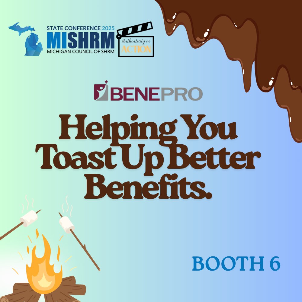 Today is the day! 🔥We’re heating things up at the 2025 MISHRM Conference in Grand Rapids — and you’re invited to join us by the fire!
👉 Come Visit Us at Booth #6 at the #MISHRM Conference!
🔥 BenePro – Employee benefits solutions that make your workplace a little sweeter.