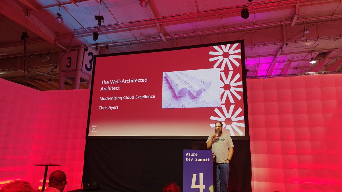 WorkingHardInIT's tweet image. Next up &quot;the well-architected  architect&quot; at the #AzureDevSummit #MVPBuzz