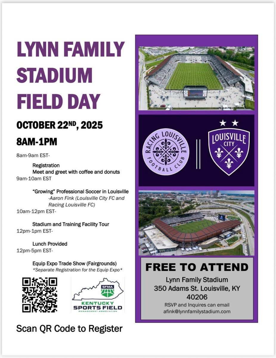 Although I won’t be able to make it, I look forward to sponsoring the inaugural event for the <a href="/kysfma/">KYSFMA</a> at beautiful Lynn Family Stadium hosted by <a href="/AaronFink4/">Aaron Fink</a> 🇺🇸