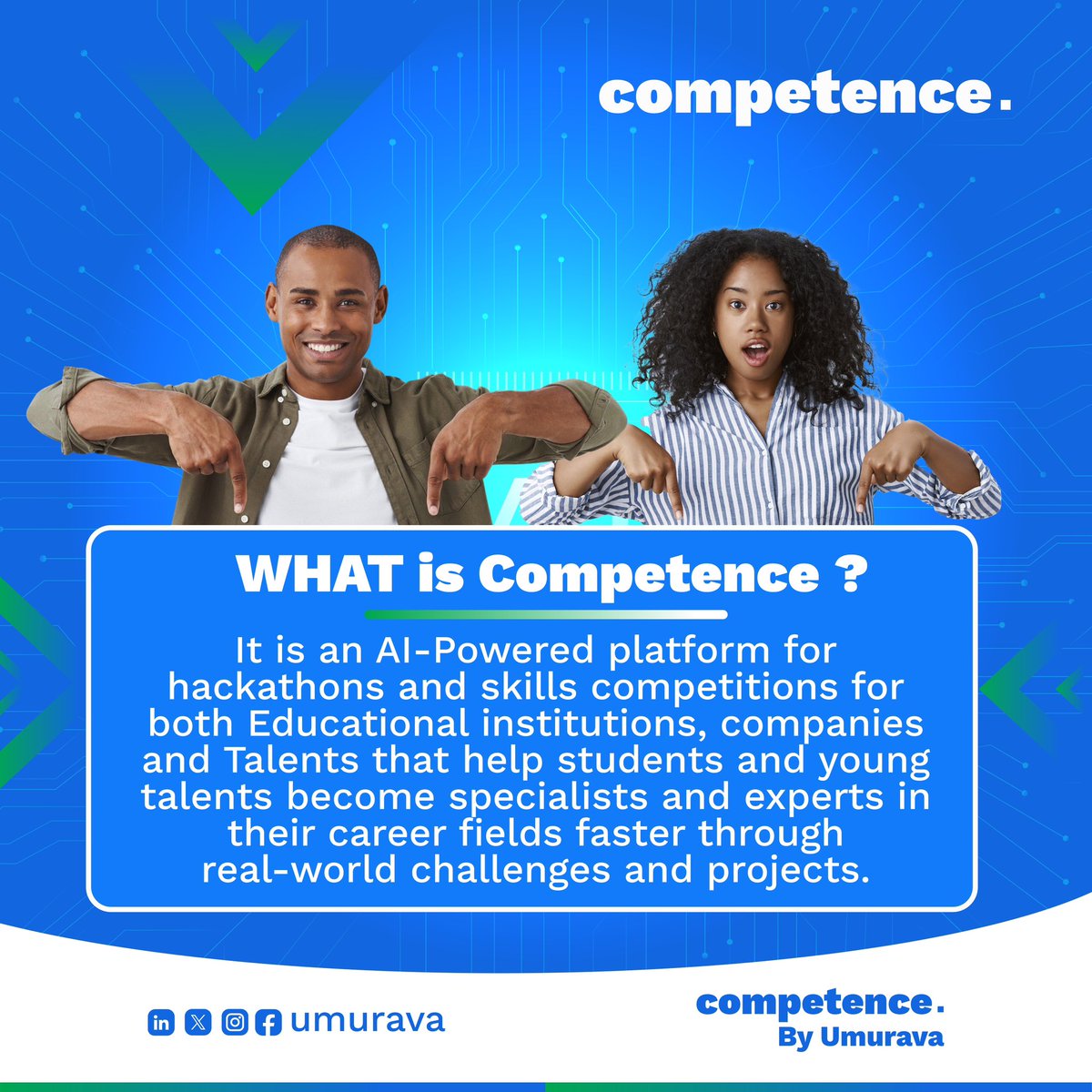 Umurava_'s tweet image. WHAT is Competence?

It is an AI-Powered EdTech &amp;amp; Talent Community Platform for hackathons and skills competitions built for talents &amp;amp; students, educational institutions, and organizations.

Explore the tool now: competence.umurava.africa

#Competence #tech #Solutions