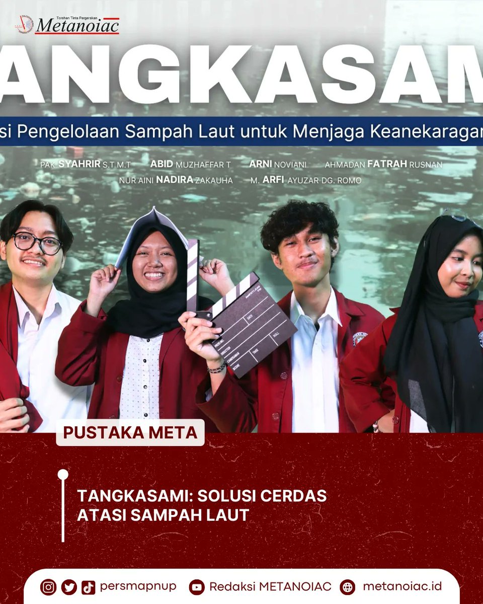 Mereka menghadirkan Tangkasami, sebuah inovasi berupa robot ikan pintar yang dipadukan dengan sistem pengolahan sampah.

Baca dengan klik tautan di bio kami!

Salam PERSMA!
Salam Perubahan!

instagram:<a href="/persmapnup/">METANOIAC</a>

#TorehanTintaPergerakan