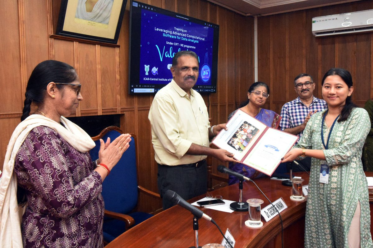 icarcift's tweet image. ICAR–CIFT, Kochi successfully concluded its 5-day national training on “Leveraging Advanced Computational Software for Data Analysis” under the North East Programme.
💻 17 NE research scholars trained in R, Python & Deep Learning tools.
#ICARCIFT #Python #R #DeepLearning