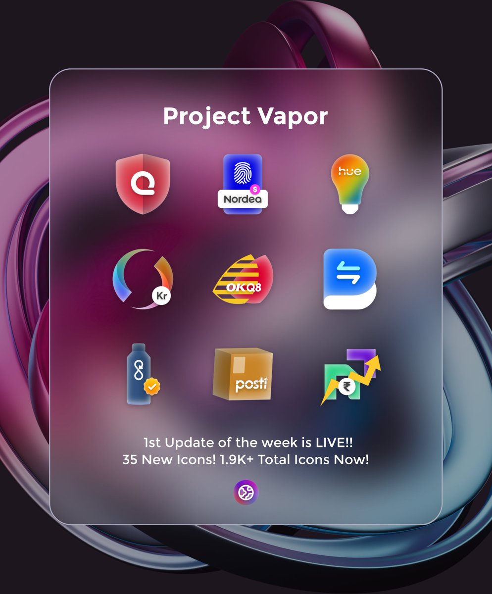 1st update of the week is live for Vapor! 

🔸 Added 35 awesome new icons! 
🔸 30 premium icons themed! 
🔸 1935+ total icons now! 

Reposts and ❤️s ll be highly appreciated peeps! 

Cheers and have fun!