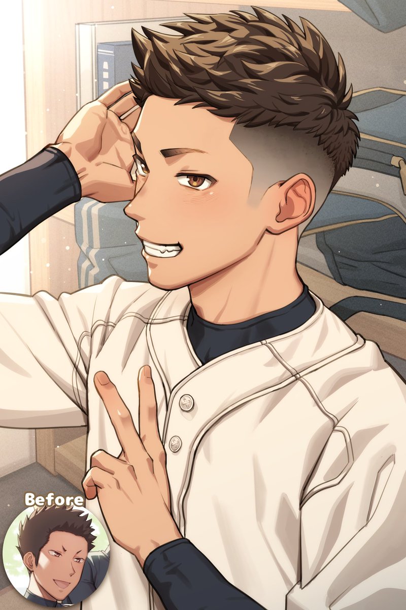 TettaBuzz's tweet image. イメチェンしたらしい💈