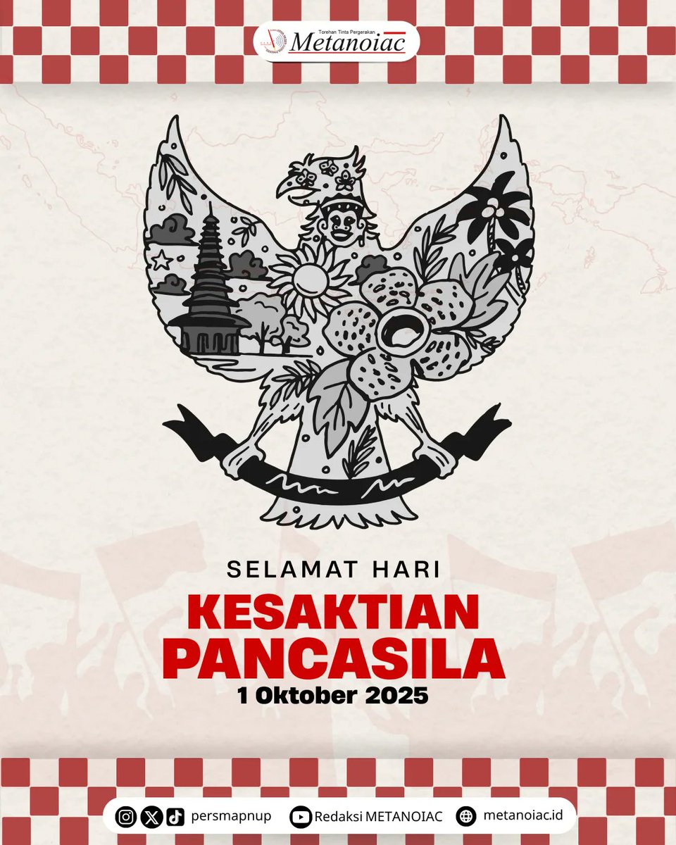 Pancasila adalah kekuatan kita, persatuan kita, dan jati diri bangsa. Mari terus mengamalkannya dalam setiap langkah.

Salam PERSMA!
Salam Perubahan!

Podcast: Meta-Talk (Spotify)
Email Redaksi: metaredaksi@gmail.com

#TorehanTintaPergerakan