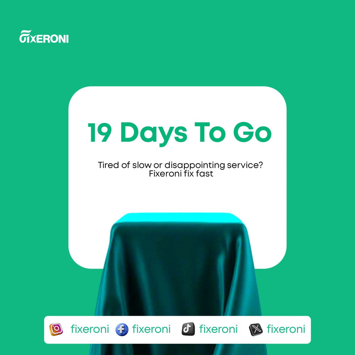 FIXERONI's tweet image. Ever had to wait hours or even days for someone to fix something that could’ve been done in minutes? 
That ends soon! With Fixeroni, you’ll get fast responses from verified artisans near you.
We fix fast and better.
#Fixeroni 
#FixFast 
#19DaysToGo
#Waitlist
#Websitelaunch