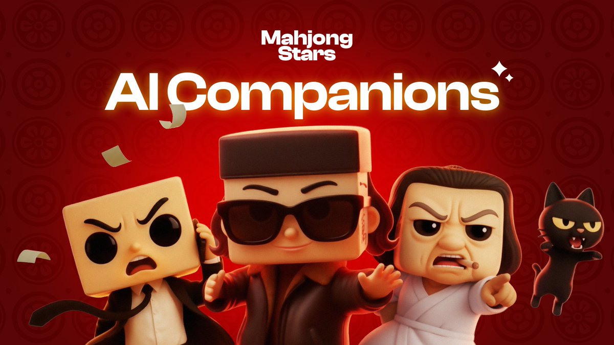 AI Companions are your Mahjong partners.

They learn your style, coach you in real time, and unlock boosts like XP, StarPoints, and cosmetics.

Play Mahjong. Evolve your AI. Stack $TILE.

It’s that simple 🀄