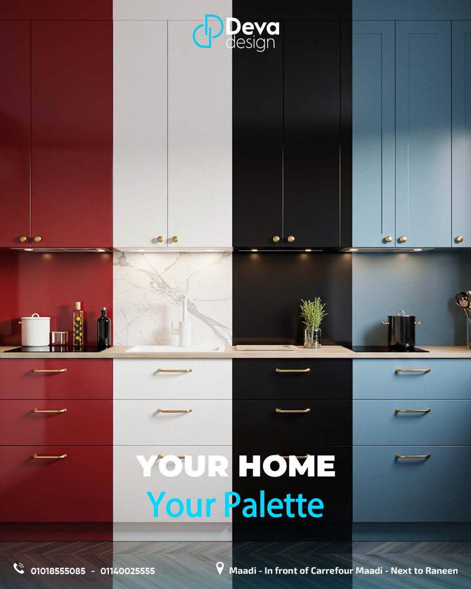 DevaDesign's tweet image. In #DEVAKitchens every detail reflects your choice… and every color shows your unique taste 🤍
Turn your home into a masterpiece designed by you!

#Your_Home_Your_Palette #trend