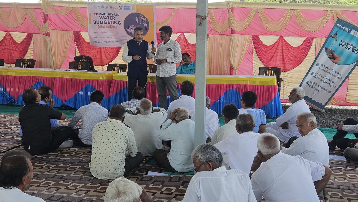 WSDGujarat's tweet image. Under the Water Supply Department, WASMO with UNICEF support has launched pilot activities on Community-Led Water Budgeting to raise awareness among villagers about the importance and management of water resources.