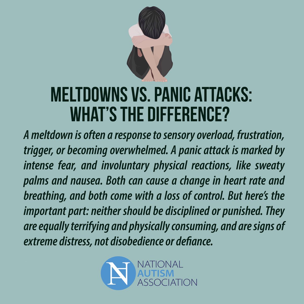 Neither should ever be disciplined or punished. Compassion always. #autism