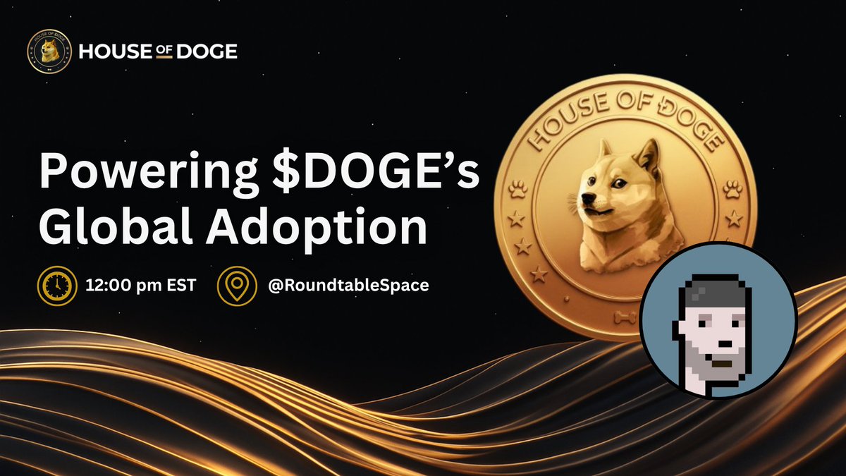 🎙️ We’re going live!

Join <a href="/houseofdoge/">House of Doge</a> today on the <a href="/RoundtableSpace/">0xMarioNawfal</a> as we discuss how Dogecoin is evolving from meme to mainstream and what our upcoming <a href="/Nasdaq/">Nasdaq</a> listing means for global adoption.

🕛 12:00 PM ET
 🎧 Don’t miss it!