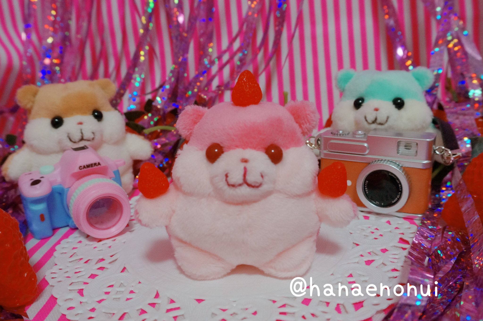 テツコーポレーション ハムちゃん イチゴ ぬいぐるみ ハムスター テツコーポレーション ハムちゃん イチゴ ぬいぐるみ ハムスター