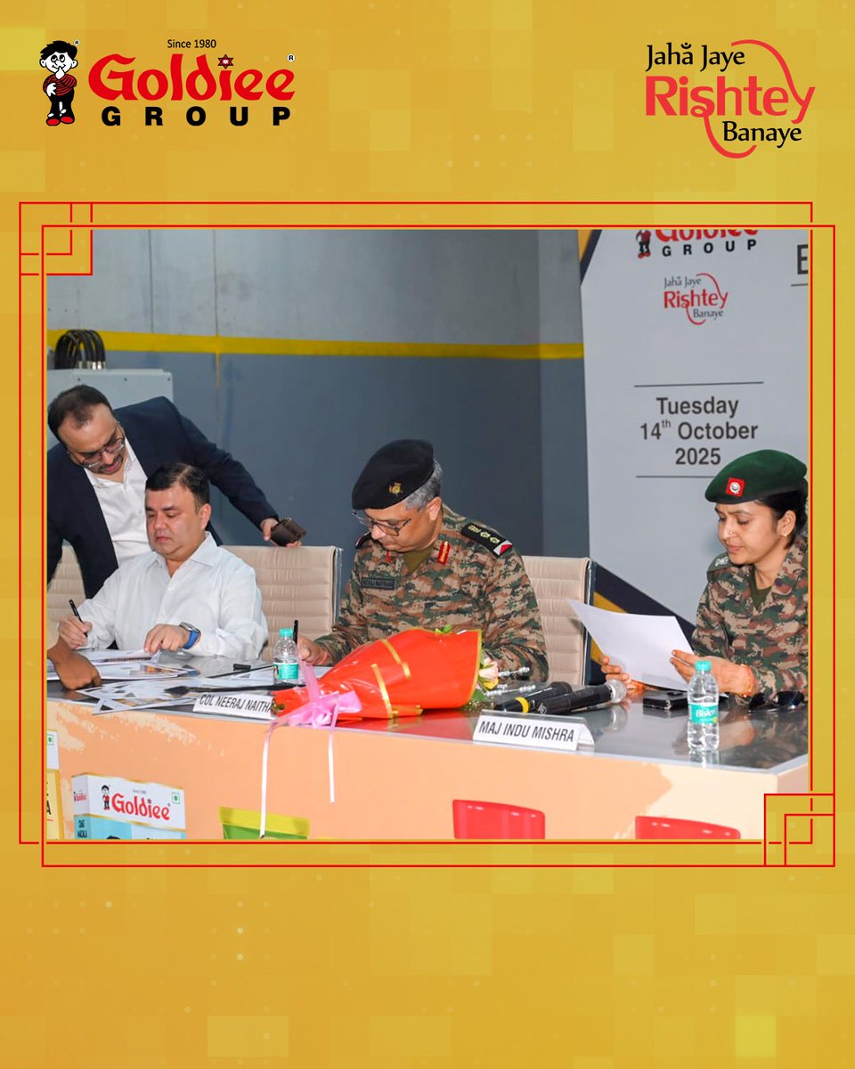 GoldieeGroup's tweet photo. A proud moment as NCC Girl Cadets visited the Goldiee Spices Auto Plant & Goldiee One One Instant Noodles Unit in Kanpur — gaining hands-on insights into growth, skill development, and empowerment. 🌟
#NccGirls #GoldieeGroup #GoldieeSpices #JahaJayeRishteyBanaye #HarGharGoldiee https://t.co/rVXU0P3ucG