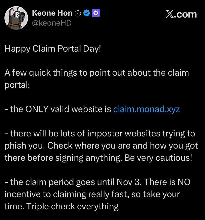 Monad Airdrop 

T - 5 minutes