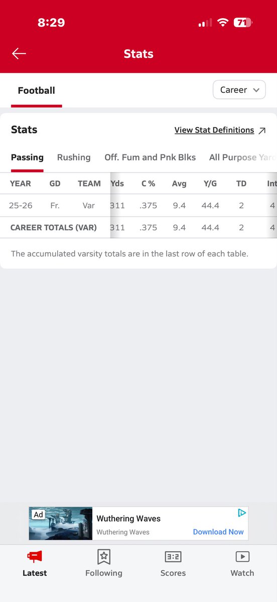 Posting the Heisman averaging 44 yards a game and more int than tds 😭😭 <a href="/nahsbarstool/">Barstool NA</a>
