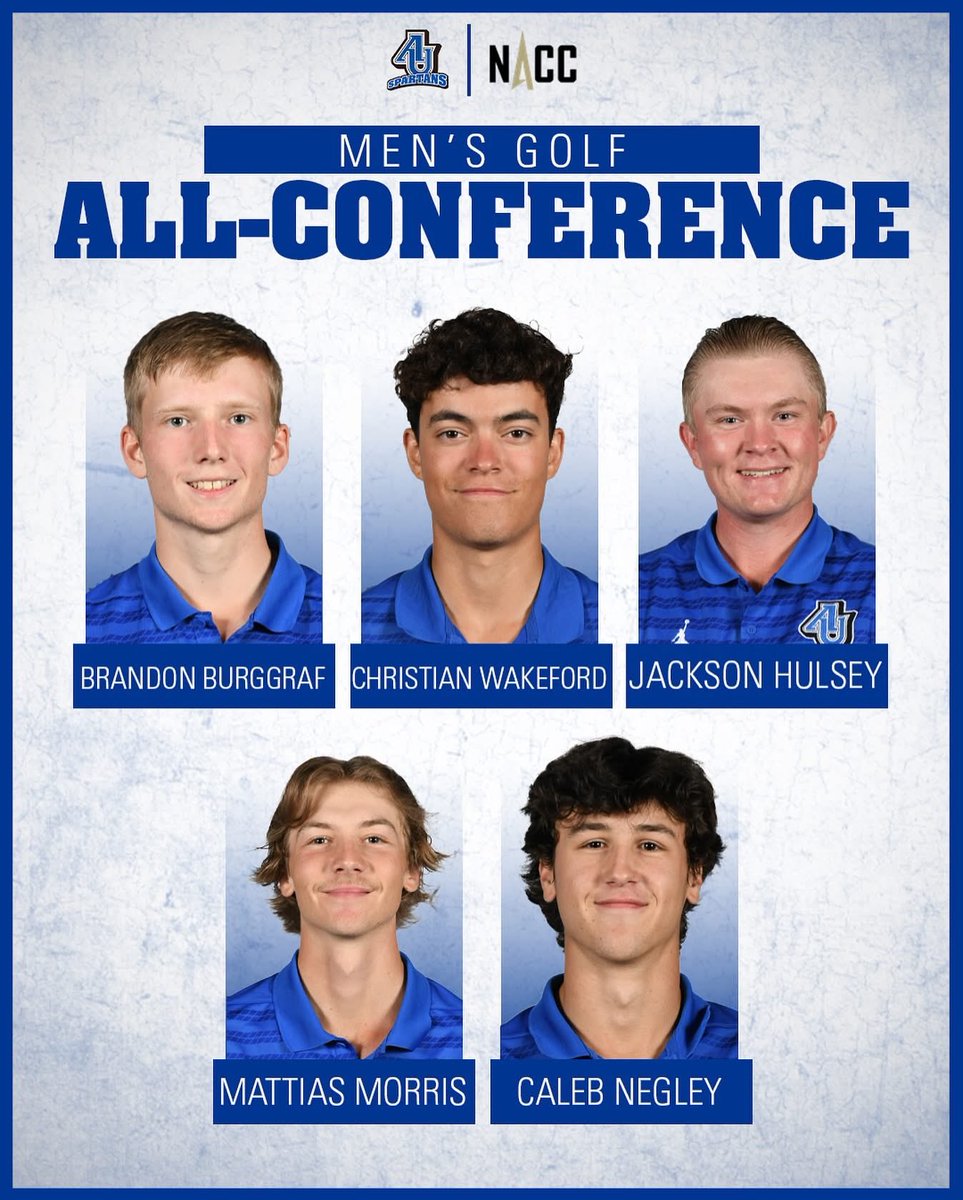 🖐🏽 Spartan Men awarded <a href="/NACC_sports/">NACC</a> All-Conference!  Letsgoooo!  #weareoneAU 🔵⚪️🔵⚪️🔵