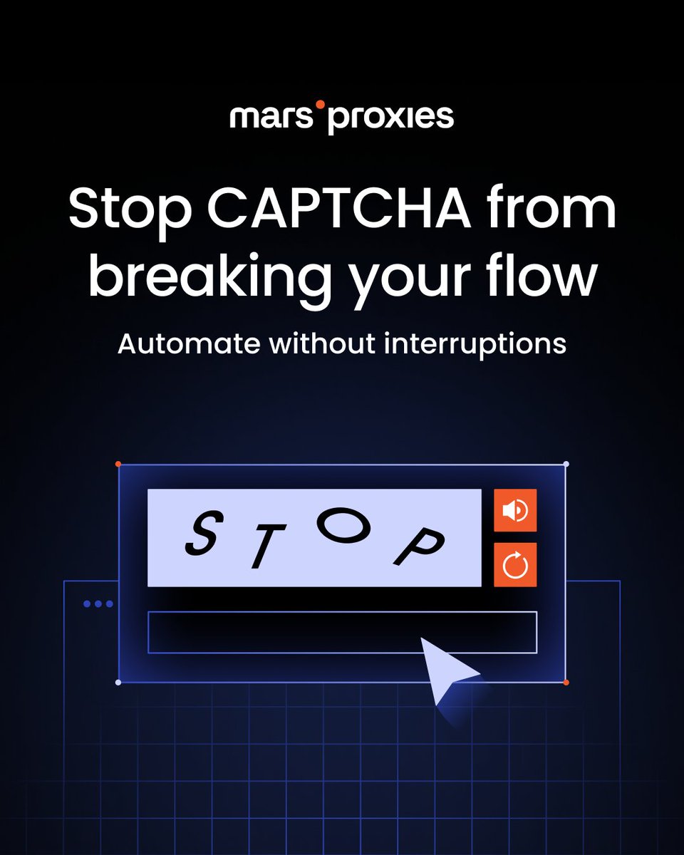 Bots hate CAPTCHAs, but devs hate them more. This guide breaks down how to bypass CAPTCHA on websites using automation tools, smart techniques, and the right proxy setup: marsproxies.com/blog/bypass-ca…