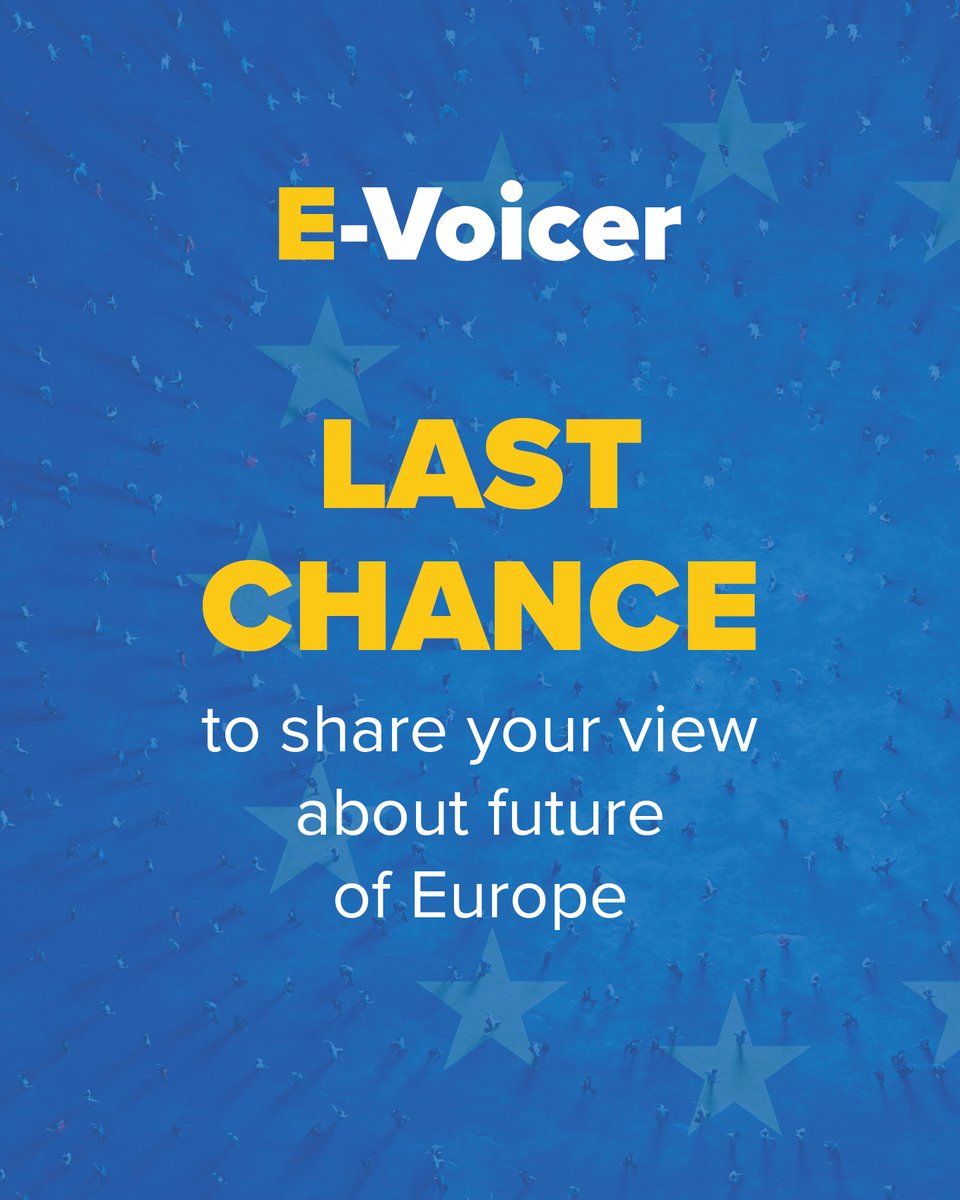 ⏰ Final call: the E-Voicer citizen consultation closes tomorrow (15 Oct).

👉 Take part now: bit.ly/3J7QNVT

Speak now to help shape Europe’s security—your ideas today can influence real decisions tomorrow.