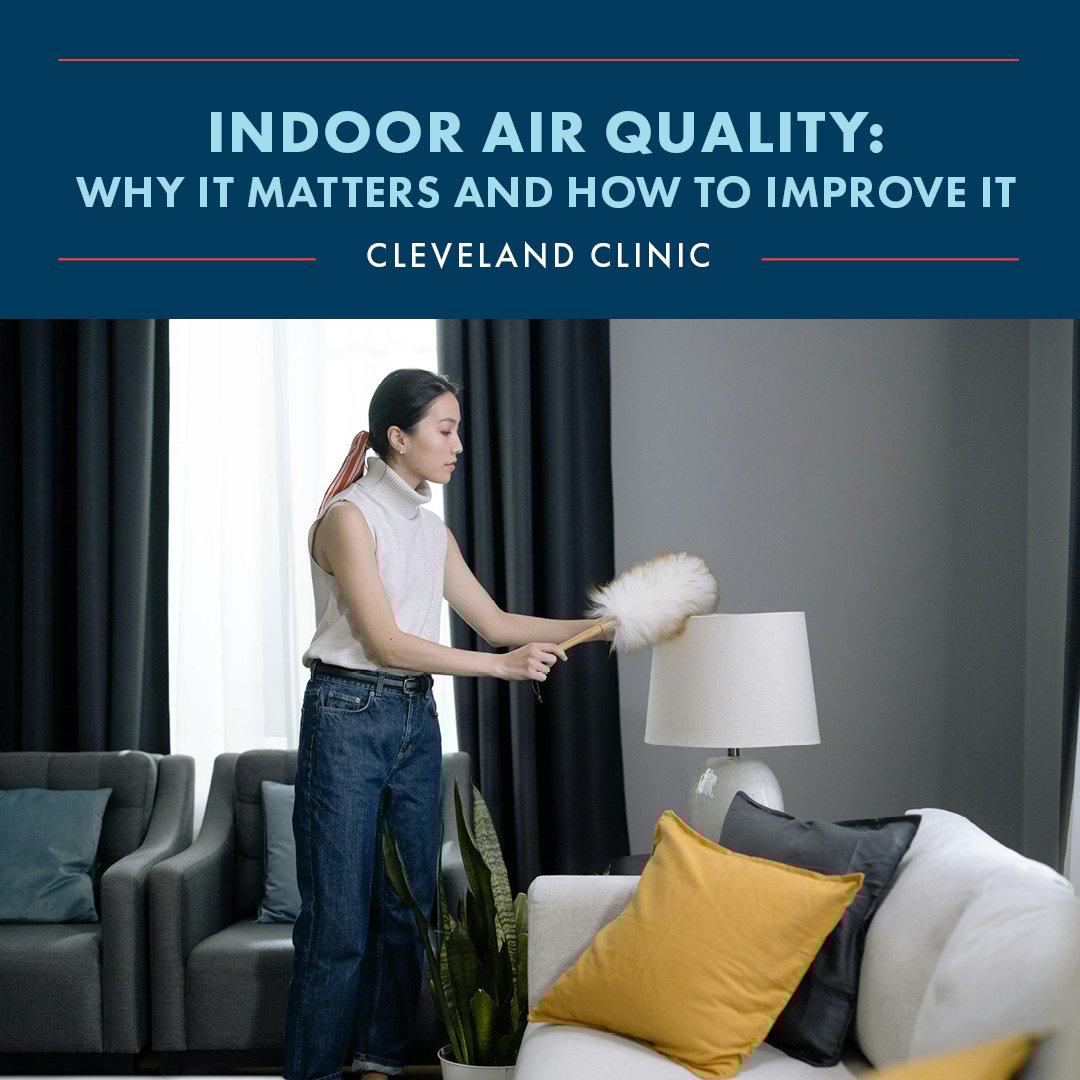 According to <a href="/ClevelandClinic/">Cleveland Clinic</a>, poor #IAQ isn’t just about dust. Gases and insufficient airflow impact your IAQ as well. A few tips to improve your IAQ include opening a window, cleaning often and avoid smoking indoors.
Learn more: hubs.li/Q03NkWDW0
#IAQMonth #HotTipTuesday
