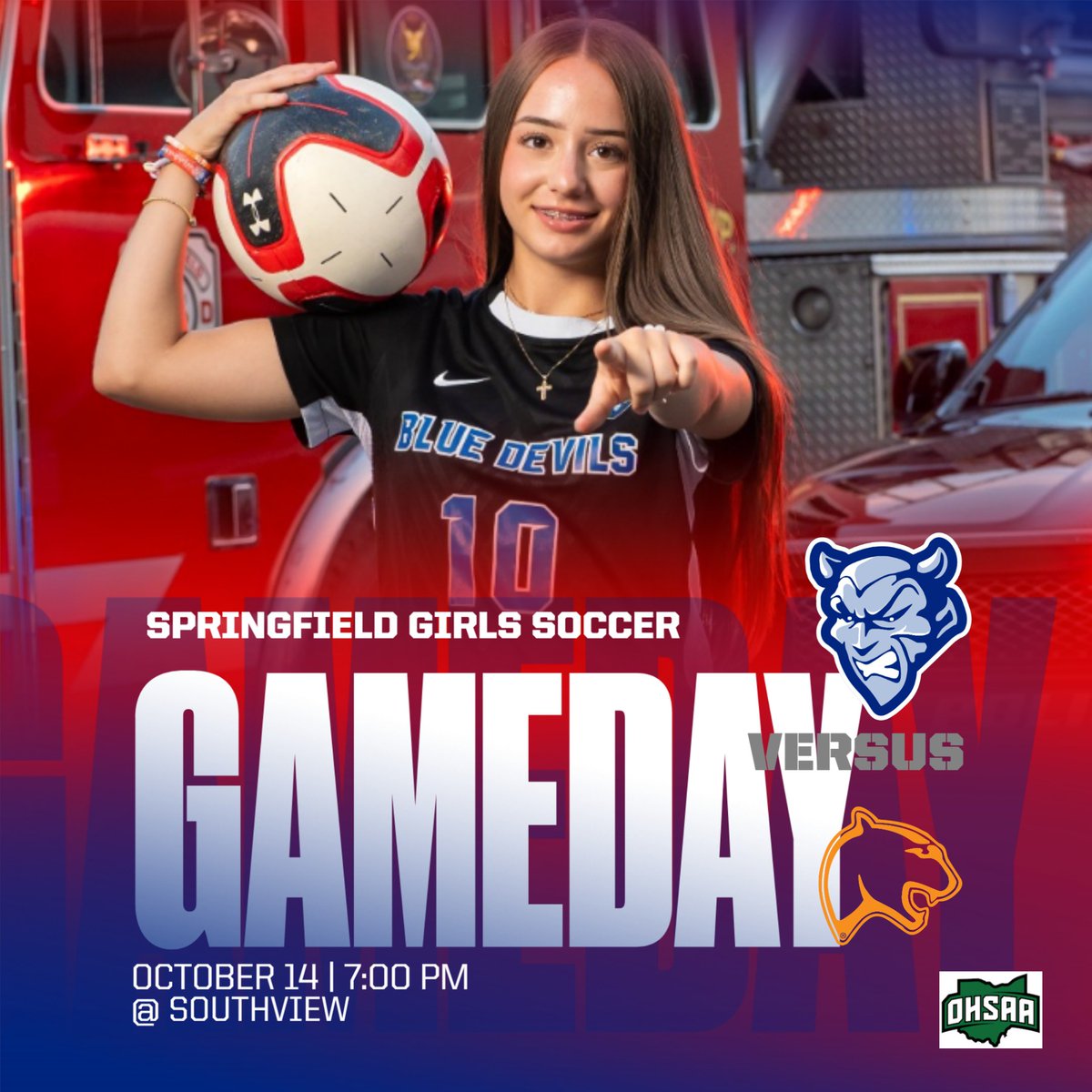 Good luck to the Lady Blue Devil Soccer team as they take on Southview in postseason action!  ⚽
🆚 Southview
📍 Southview HS
🕕 7:00 PM
🎟️ohsaa.org/tickets