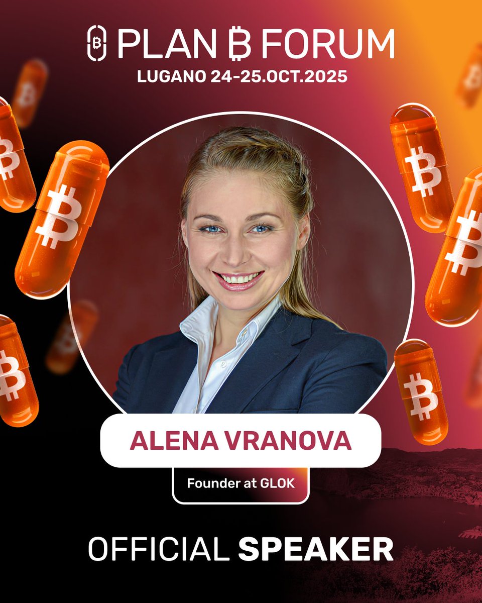 📣🚨 NEW SPEAKER ANNOUNCEMENT 💥

<a href="/AlenaSatoshi/">Alena V.</a> , Founder at GLOK, will be a speaker at Plan ₿ Forum 2025! 
Don’t miss the event of the year in Lugano, October 24-25! 🇨🇭
🎟️ Tickets are available, now on our website. 

planbforum.ch