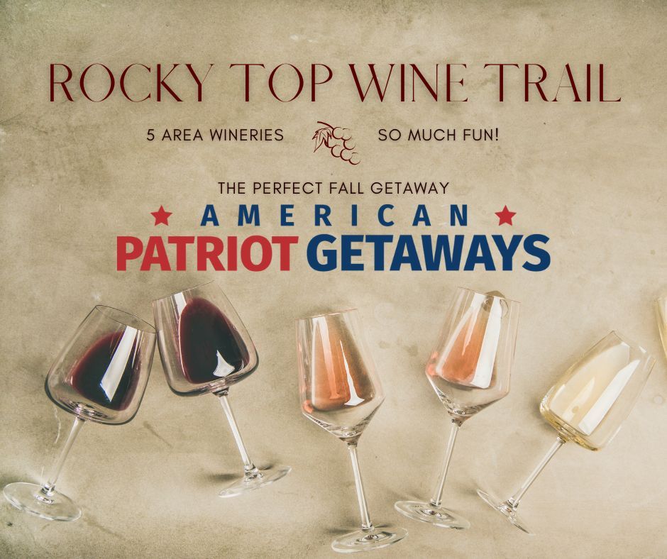 For more information on: 
Rocky Top Wine Trail: patriotgetaways.com/guide/c/pigeon… 
To rent a cabin: patriotgetaways.com