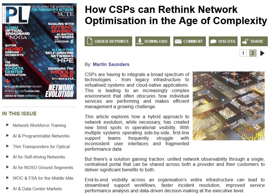 PipelineWire's tweet image. #Pipeline magazine article from @Highlight ow.ly/u8SH50XaPKX. Learn how unified #networkvisibility can help optimize network decision making.