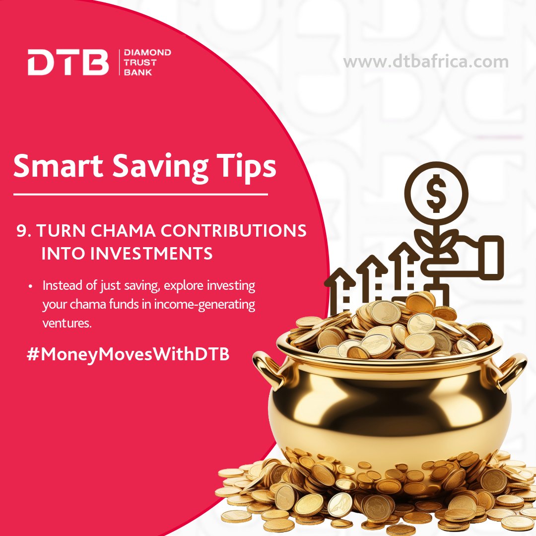 Chamas are more than just savings groups they’re engines of growth. Instead of letting contributions sit idle, invest them in income-generating ventures. With the right strategy, your chama can multiply wealth for every member. ^Natasha
#MoneyMovesWithDTB #BankOnUs