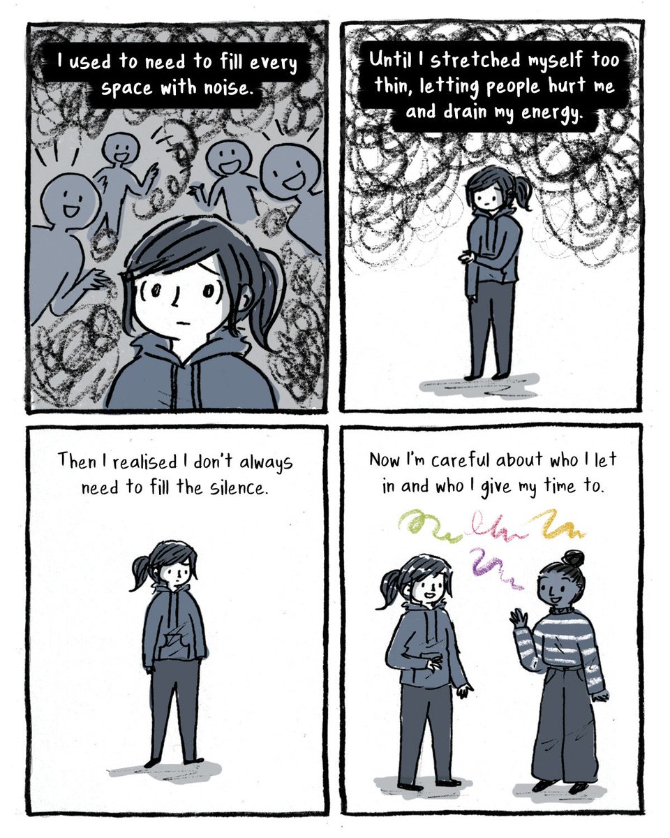 DebbieTungArt's tweet image. Making Space ✨.

#comics #introvert #mentalhealth