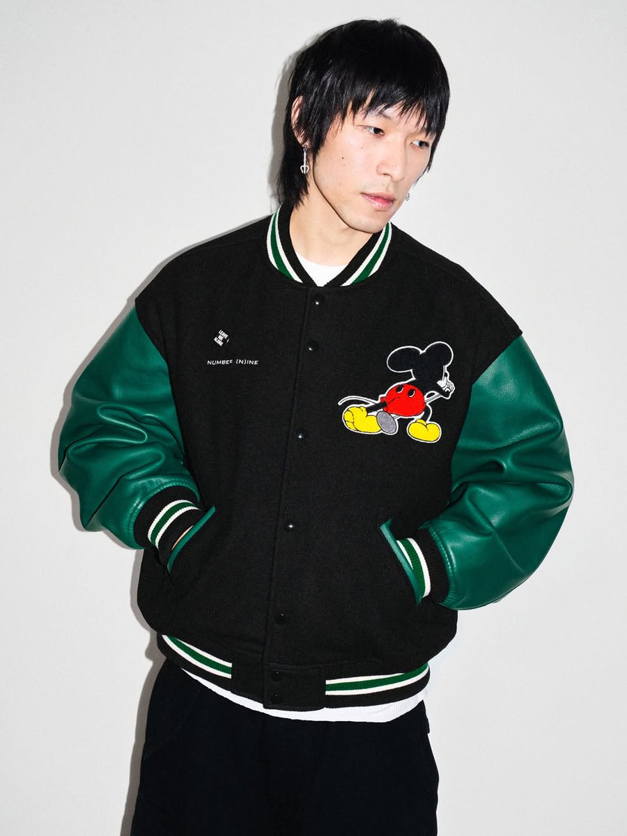 Supreme x Number Nine collaboration 🔥 Mickey Varsity Jacket