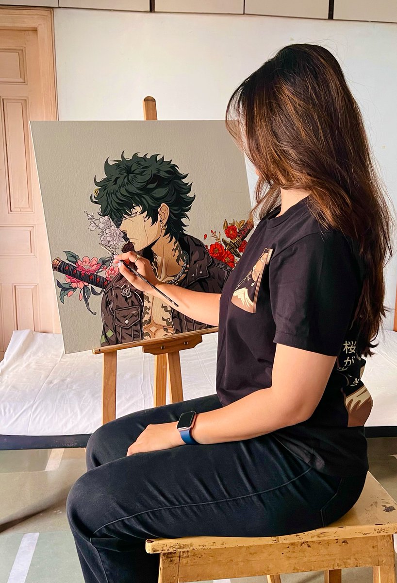 swasti_art's tweet image. GM everyone ☕️🌻
I have brought down all kinds of nfts on the canvas but this was one of the most beautiful art by @driftersEXE with all its glory of detials 🌺
Making video coming tonight 🖼️
