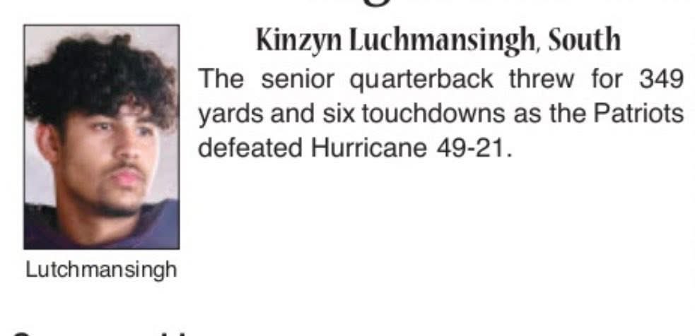 Kinzyn Lutchmansingh (@kinzynryder2007) on Twitter photo Parkersburg News & Sentinel Big School Athlete of the Week
#tcb #gdtbap #SouthSide Parkersburg News & Sentinel Big School Athlete of the Week
#tcb #gdtbap #SouthSide