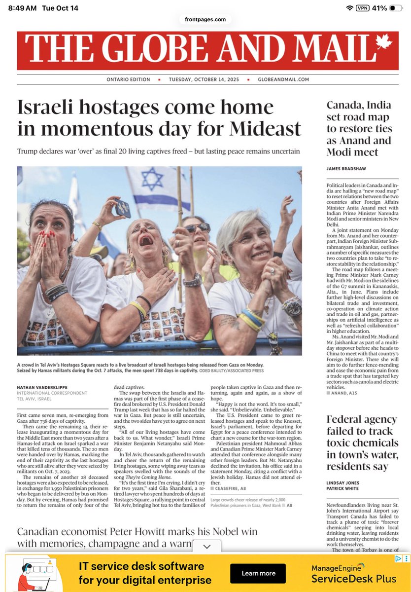 DAVILACOLON's tweet photo. Mas portadas de paz en Gaza. Menos en la isleta de la cortina de hierro mediática que nos impide ver más allá del ombliguismo nacionalista. El bloqueo informático es bestial🪬 https://t.co/uND6uXjxO8