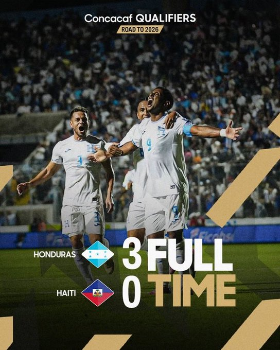 lequotidien509's tweet image. Dans le cadre des Éliminatoires de la Coupe du Monde 2026 (CONCACAF), la Sélection Nationale d'Haïti s'est inclinée 3-0 face au Honduras lundi soir, perdant ainsi la tête du groupe au profit des Honduriens. #Football @Concacaf  #Défaite