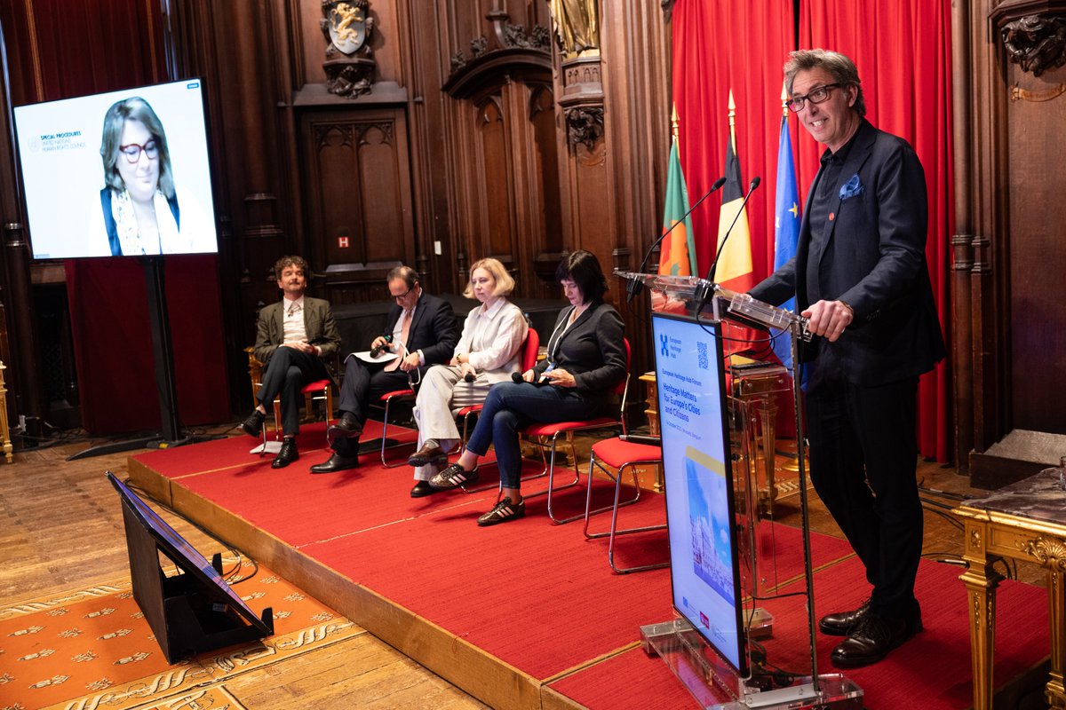 EurHeritageHub's tweet image. 💡Insights from the first #HubForum panel:

1⃣ The #CultureCompass is not only about culture but about values
2⃣ Culture is vital to the UN’s Sustainable Development Goals
3⃣ Culture needs a spot at the table when it comes to AI 

Follow along for more updates!