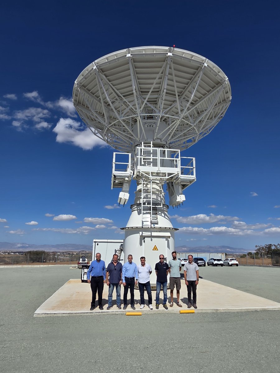 ERATOSTHENESCoE's tweet image. 🚀 A major milestone!
ERATOSTHENES CoE’s Ground Receiving Station (DAS) passed its On-Site Acceptance Test at Pera Teleport (Cyta) on 9–10 Oct 2025 and is now fully operational,enabling real-time satellite data for climate and disaster monitoring. @diofantosh