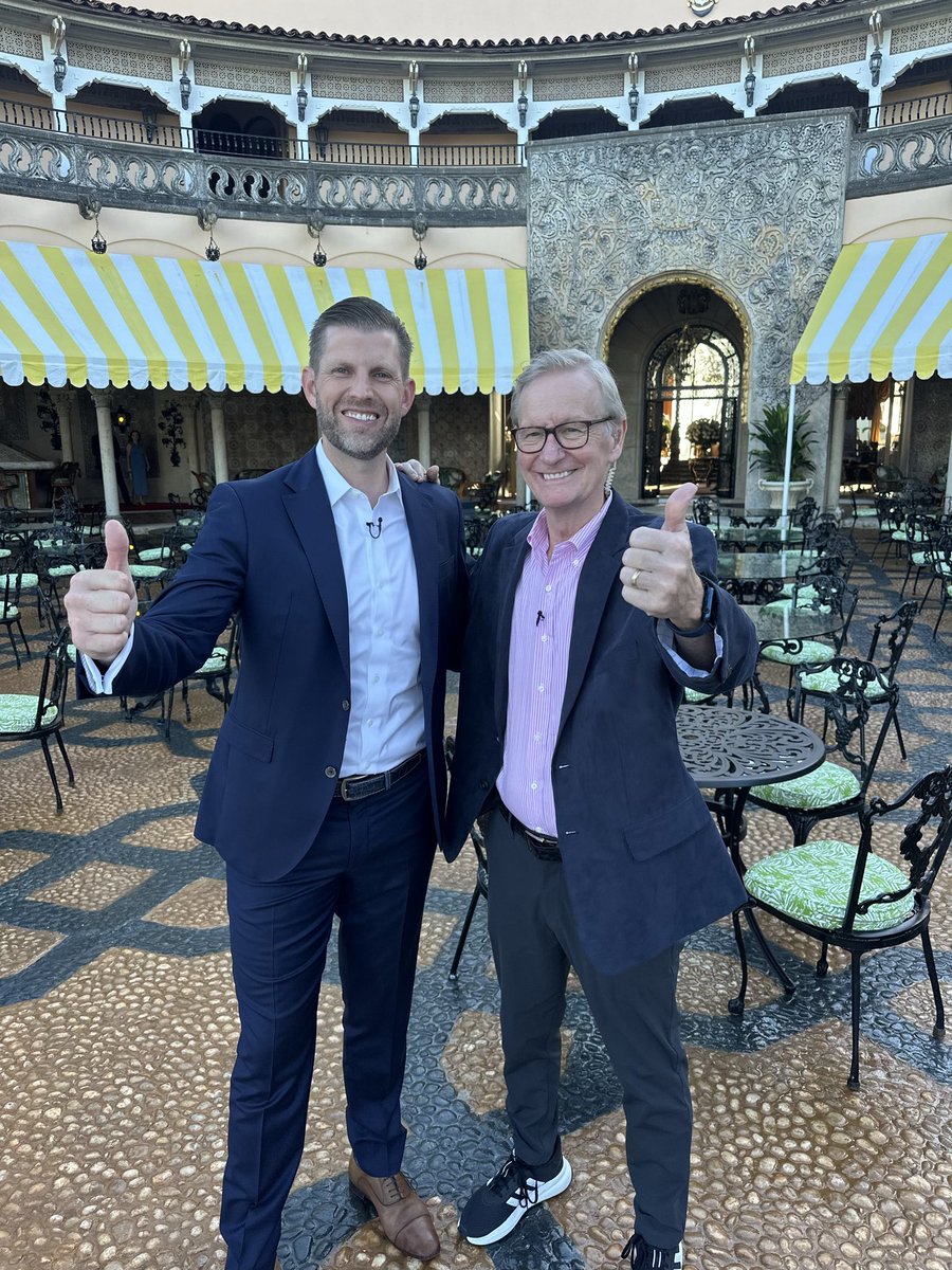 Great morning touring Mar-a-Lago with <a href="/SteveDoocy/">Steve Doocy</a> &amp; <a href="/EricTrump/">Eric Trump</a>!