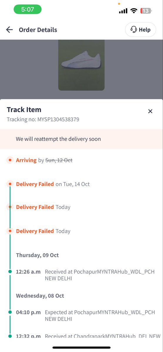 sachinej5's tweet photo. @myntra @MyntraSupport @jagograhakjago @ConsumerReports 

Hlw fraud 
@myntra @MyntraSupport 

I have order 10 days before and delivery planned on 12 nov but no call recieved for delivery just delivery boy marking out for delivery and mention undelivered 

Need urgent reply https://t.co/o28rDLBxxN