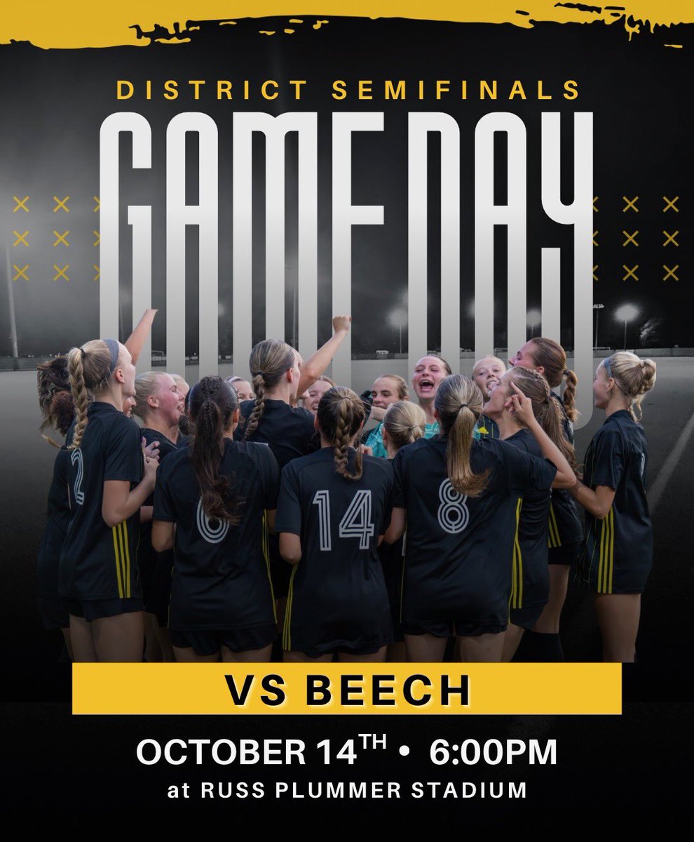 Game Day!! District Semifinal tonight against Beech 6:00 at Russ Plummer Stadium!