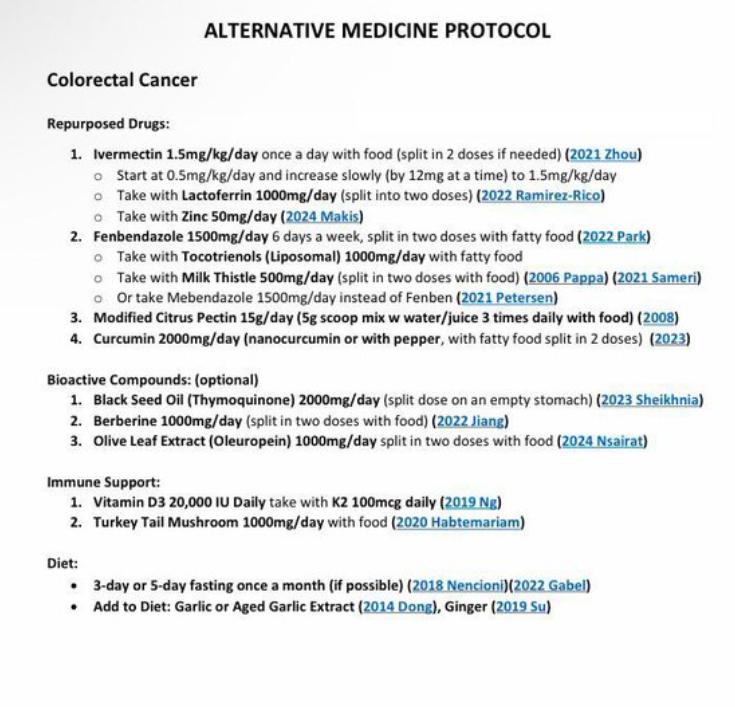 _Ivermectincure's tweet photo. 🚨 BREAKING: Dr. William Makis’ Cancer Protocol Is Changing the Game 🚨

This isn’t just theory — it’s backed by nearly two decades of research (2006–2024). 🧬

@_Ivermectincure

💊 Repurposed Medications & Natural Compounds Working Together:
✨ Ivermectin + Lactoferrin + Zinc → Anti-tumor effects, immune boost
✨ Fenbendazole + Tocotrienols + Milk Thistle → Blocks cancer metabolism, protects the liver
✨ Citrus Pectin + Curcumin + Black Pepper → Prevents metastasis, reduces inflammation
✨ Black Seed Oil + Berberine + Olive Leaf → Targets cancer stem cells
✨ Vitamin D3 + K2 + Turkey Tail Mushroom → Immune modulation & bone support
✨ Fasting | Garlic | Ginger → Natural chemo-sensitizers 🍃
⚡ Why This Matters:
✔️ Attacks cancer cells from multiple angles 🔬
✔️ Starves tumors of growth pathways
✔️ Strengthens immunity while reducing side effects
✔️ Affordable & accessible 🌍
This is next-level integrative oncology — the kind Big Pharma doesn’t want you to know about.
🔥 SHARE if you believe patients deserve real options beyond chemo & radiation!
#CancerProtocol #CancerCures #CancerTherapy #Ivermectin #Fenbendazole