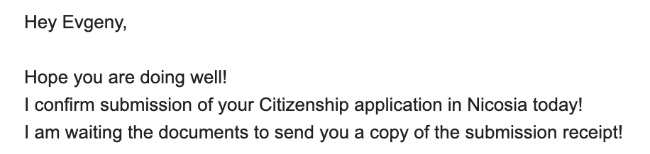 Ну что господа - отсчет начался видимо. Надеюсь что все будет хорошо. Как же страшно вы бы знали. Важность конечно зашкаливающая. Юрист подал доки на паспорт. Остается только ждать, есть, молиться и любить.